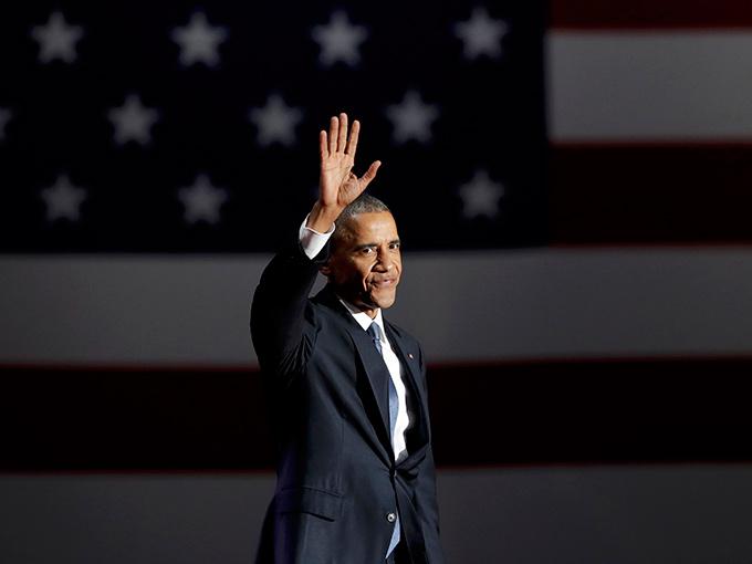 En su conmovedor mensaje, el mandatario estadounidense destacó los logros de sus ocho años de gobierno. Foto: Reuters