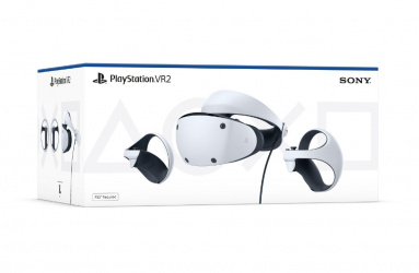 Caja de PlayStation VR 2 fotos con visor y controles blancos