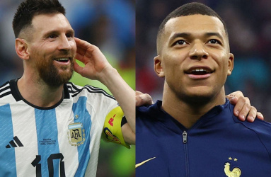 Lionel Messi y Kylian Mbappé 