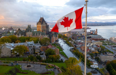 Ciudad bandera de Canadá.