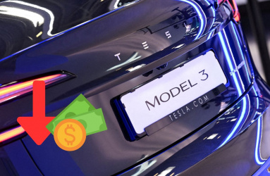 Parte trasera de un Tesla Model 3
