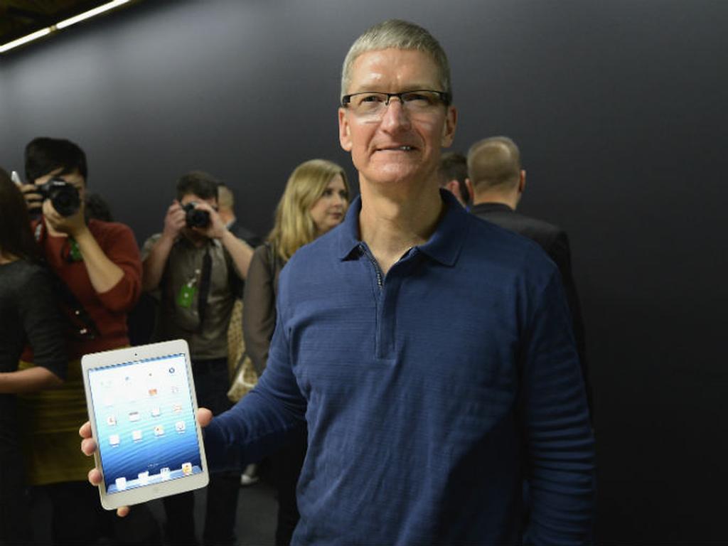 Tim Cook, CEO de Apple, en la presentación del iPad mini en octubre pasado. Foto: Getty