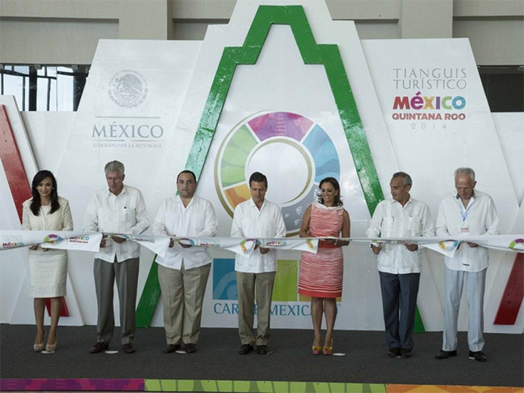 El presidente Enrique Peña Nieto inauguró el Tianguis Turistico 2014 realizado en Quintana Roo. Foto: Presidencia