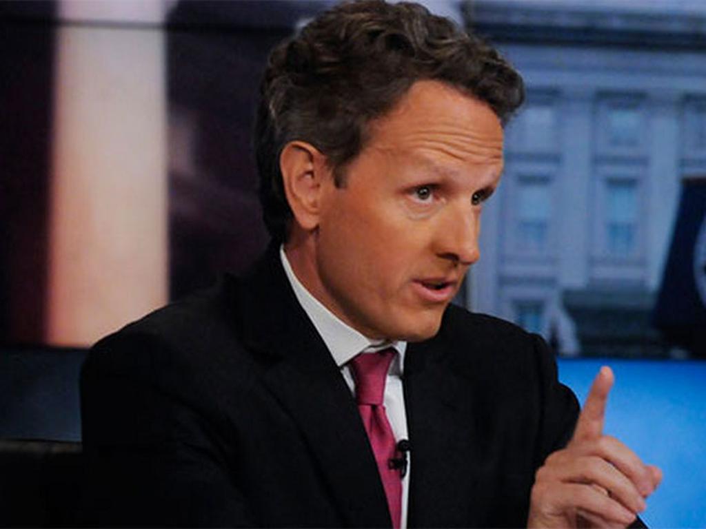 Timothy Geithner habla de la crisis financiera. Foto: Especial