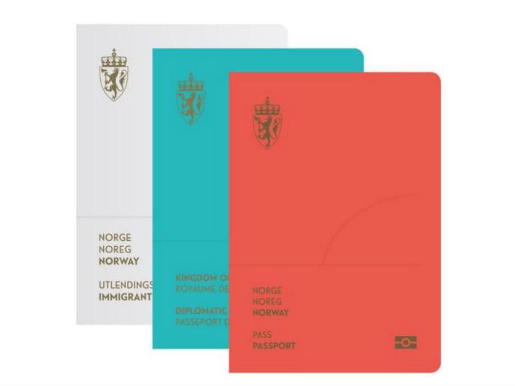Noruega presentó en días recientes una actualización de diseño a su pasaporte, el cual es más minimalista y ofrece una sorpresa a su interior al ser puesto bajo luz ultravioleta. Foto: Neue Design Studio