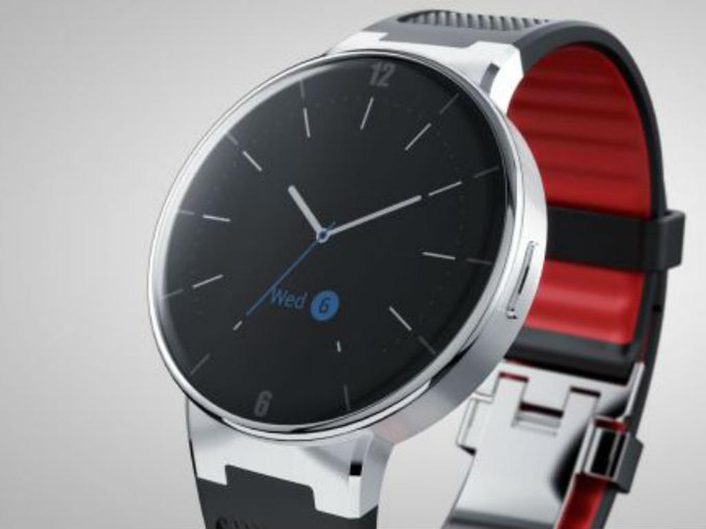 Alcatel anunció el lanzamiento del Onetouch Watch, un reloj inteligente que lo separa de sus competidores ya que permitirá su funcionamiento tanto con Android de Google como con el iOS de Apple. Foto: Alcatel