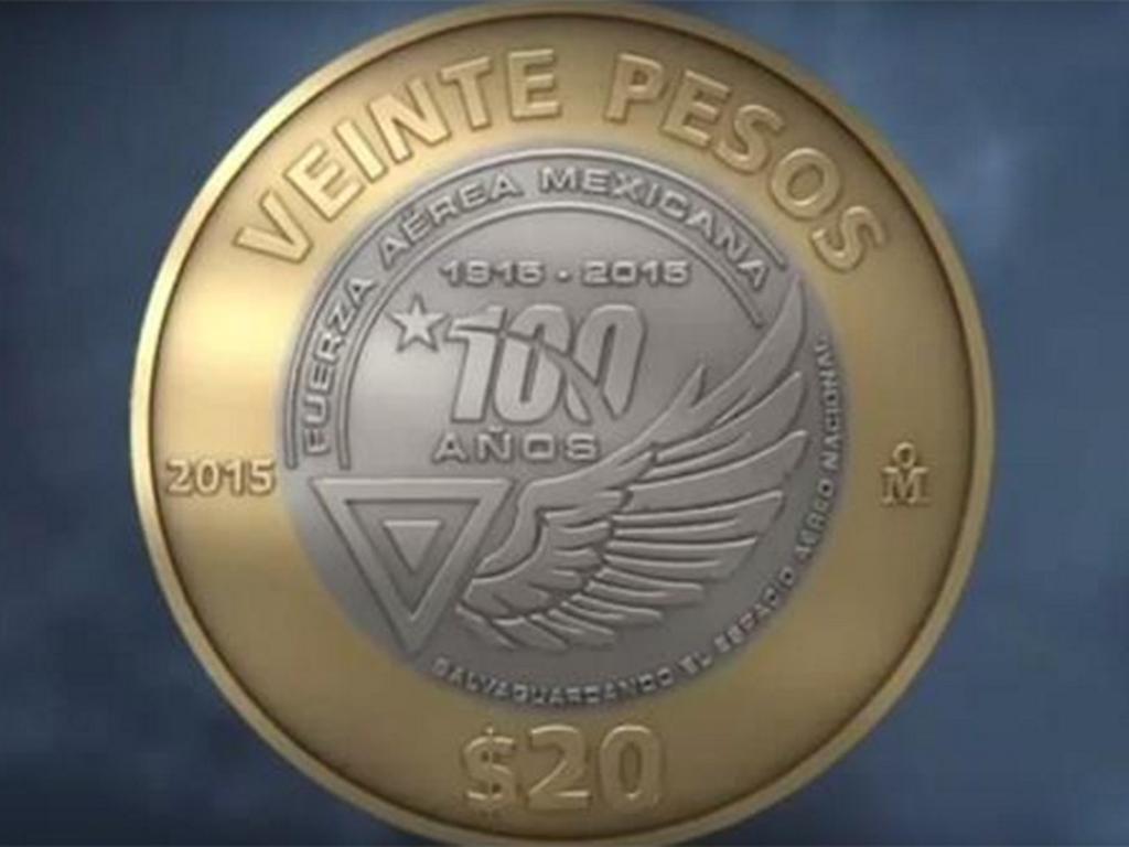 Con esta moneda conmemorativa se reconoce la importancia de la Fuerza Aérea Mexicana en la defensa de la integridad, soberanía e independencia de la nación. Foto: Banxico