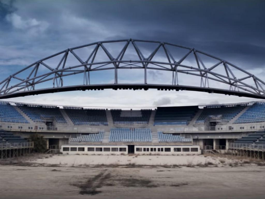 En el comercial se pueden ver a atletas griegos entrenando en los hoy abandonados complejos olímpicos. Foto: Nike