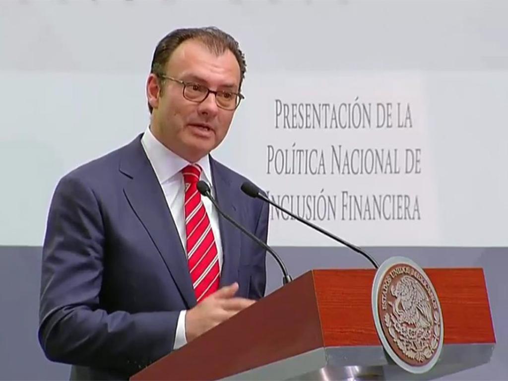 Videgaray indicó que el incremento de la inclusión financiera se debe a acciones de política pública específicas. Foto: @PresidenciaMX