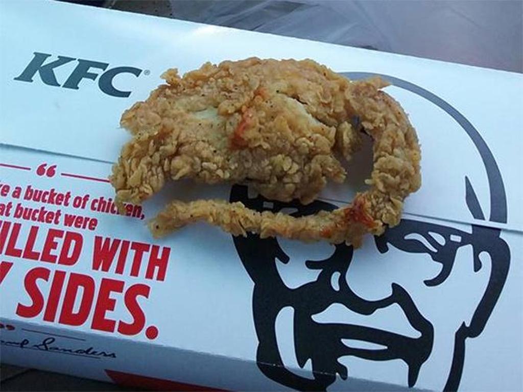 En el 2015 un cliente de Kentucky Fried Chicken (KFC) denunció en redes sociales que encontró una “rata empanizada” en el paquete de pollo que había solicitado a domicilio. Foto: Facebook.