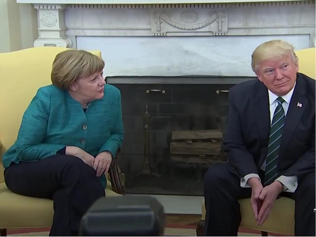 Trump y Merkel se reunieron frente a la prensa, después de discutir varios temas a puerta cerrada. Foto: Archivo