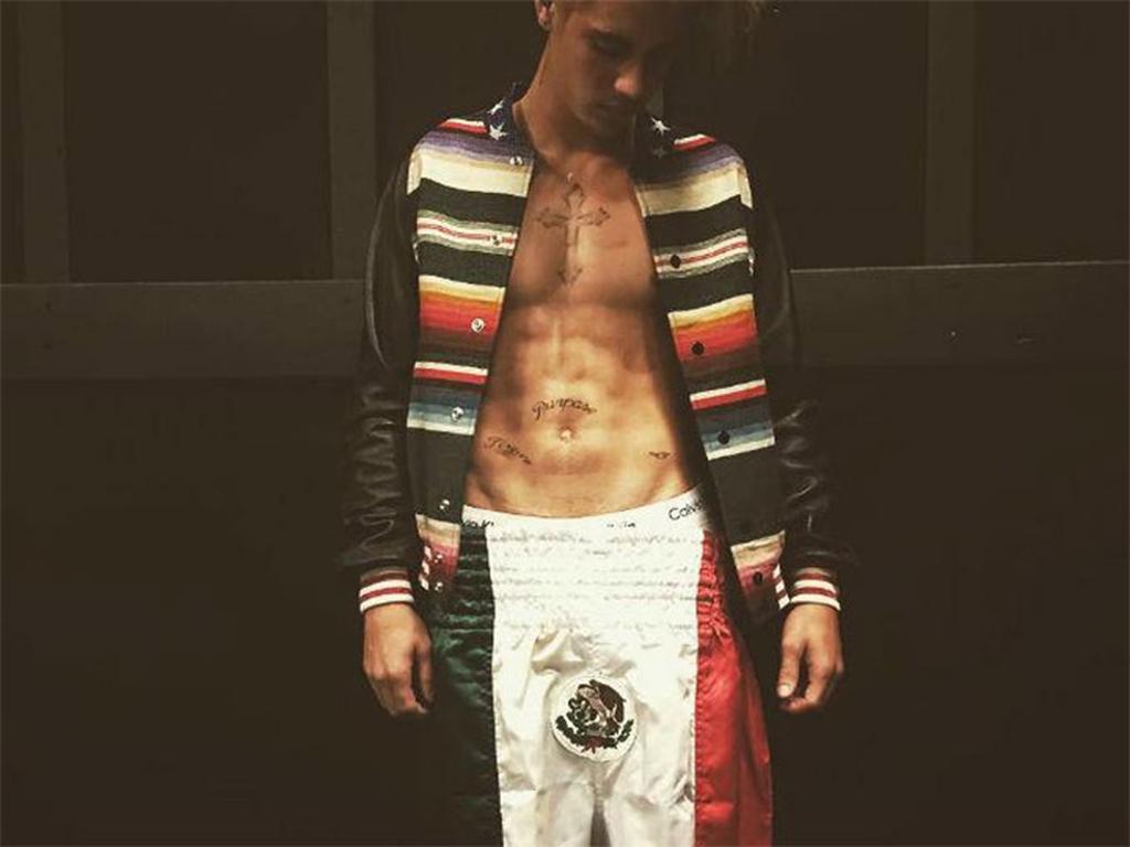 En 2016 Justin Bieber subió una foto a Instagram donde usaba unos shorts con la bandera mexicana impresa. Foto: Instagram de @justinbieber
