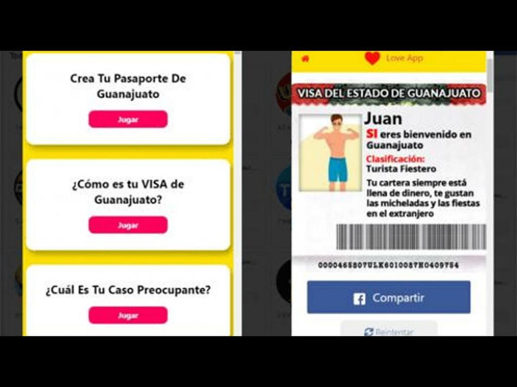 ¡Cuidado!, si creaste en Facebook tu “Visa de Guanajuato”, robaron tus datos. Foto: Redes Sociales