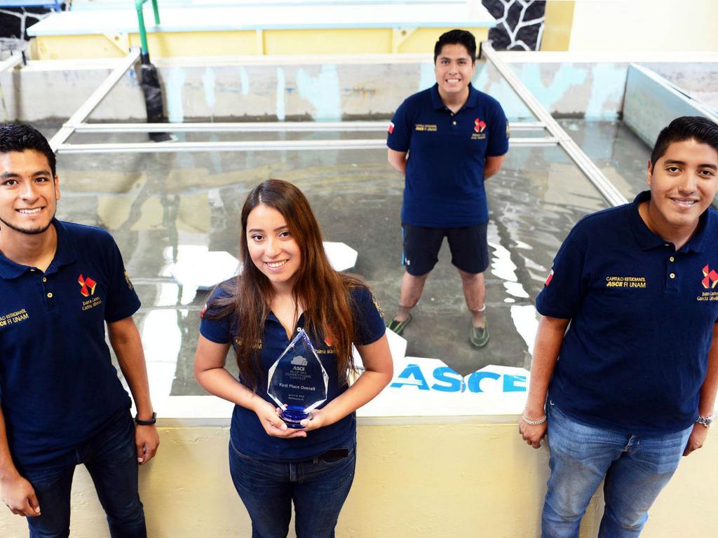 Estudiantes de la Facultad de Ingeniería obtuvieron el primer lugar en el concurso Blue Sky Competition Contest. Foto: *UNAM