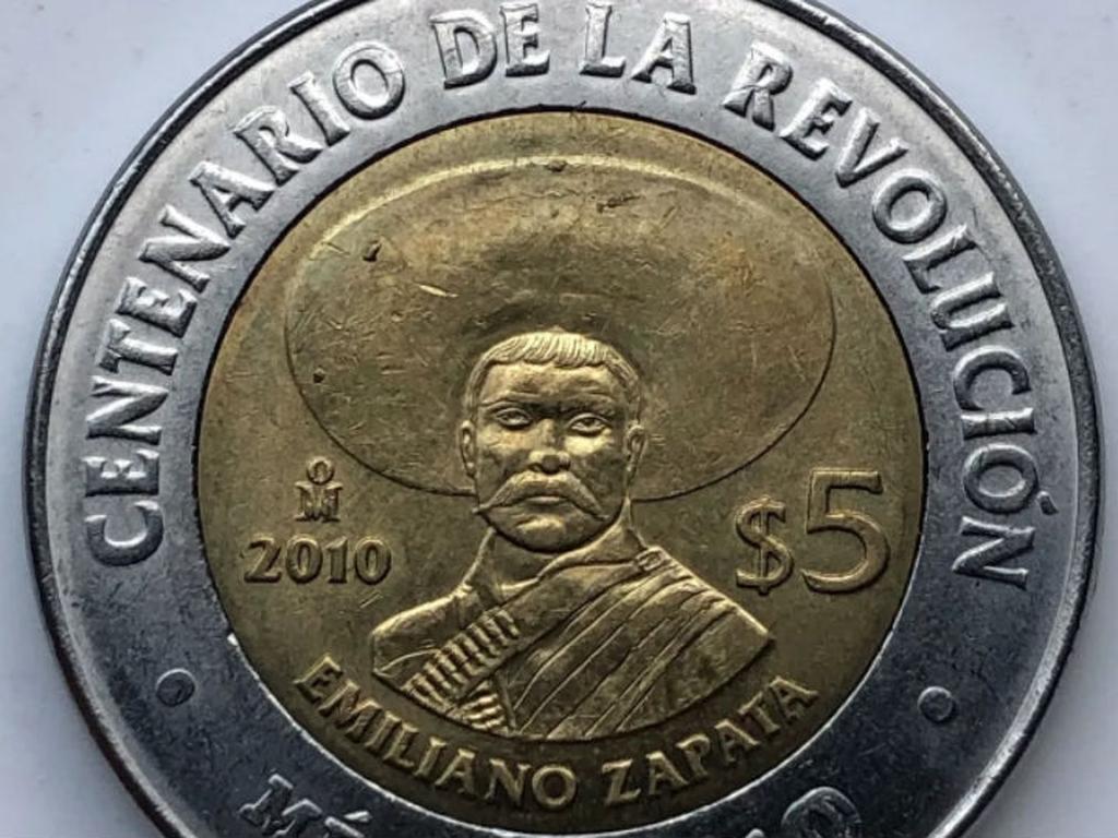 La Cámara de Diputados aprobó la emisión de una moneda con la imagen de Emiliano Zapata, para conmemorar el centenario luctuoso del revolucionario. Foto: *Mercado Libre.