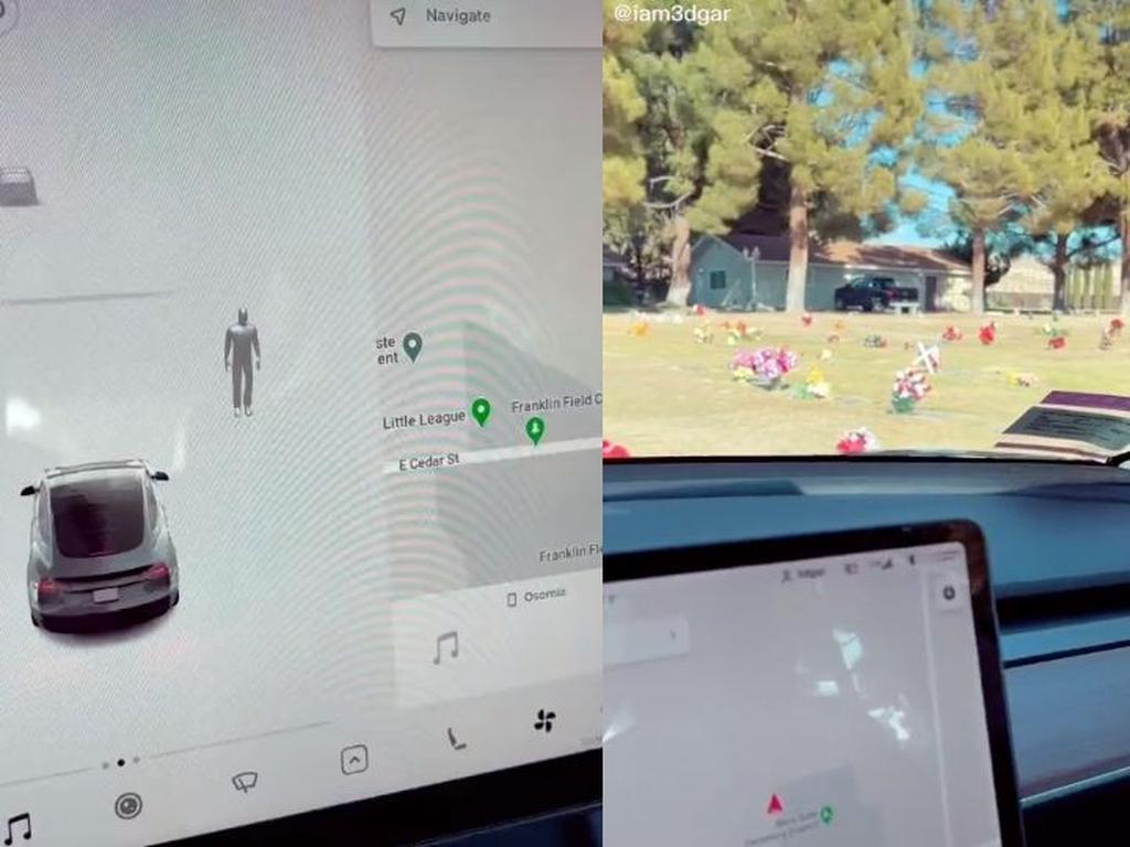 En TikTok circula el video de un auto Tesla que detecta la presencia de personas que no están ahí. Foto: TikTok/@iam3dgar