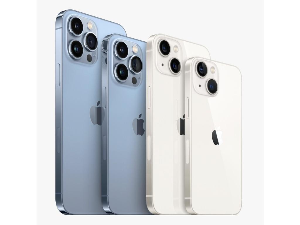 La nueva familia iPhone 13 que destaca por tener un notch reducido, procesador Bionic A15, ProMotion y Cinematic Mode. Foto: *Apple