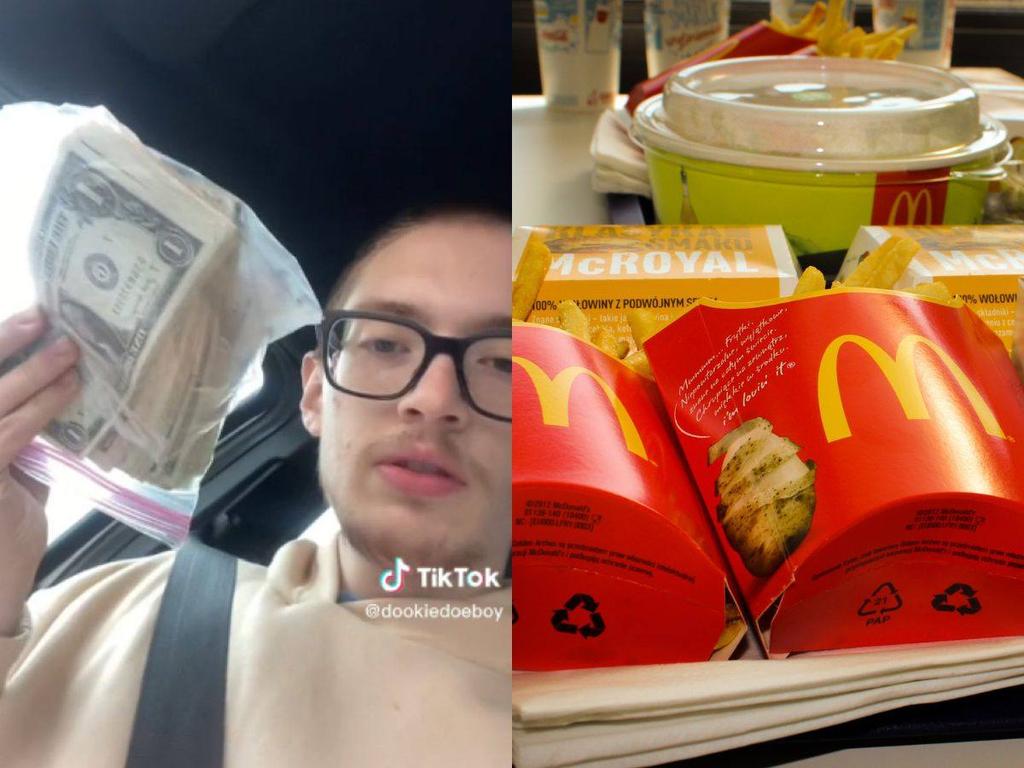 Tiktoker y pedido de McDonald's 