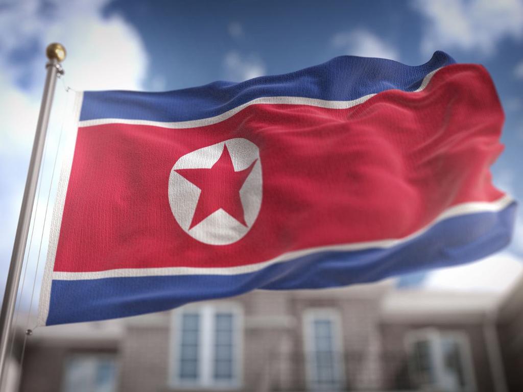 Bandera de Corea del Norte 
