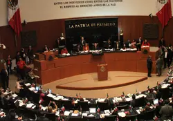 Ayer, el pleno del Senado aprobó en lo general (89-27) y en lo particular (88-26) las nuevas leyes de Pemex y CFE. Foto: Cuartoscuro