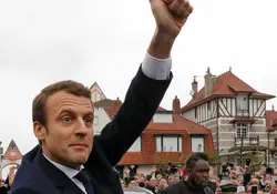 De acuerdo con las estimaciones ofrecidas por los medios franceses, Macron obtuvo un 65% de los votos. Foto: Reuters.