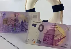 El estado alemán de Schleswig-Holstein emitió una tirada de billetes de 0 euros. Foto: kiel-marketing.de