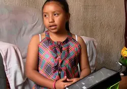 Xóchitl Guadalupe Cruz López de ocho años, es la primera niña en todo México que recibe el 