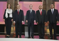 Los candidatos a la presidencia durante el primer debate. Foto: Cuartoscuro