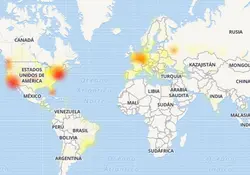 Este mapa te dice en qué países están fallando Facebook, Instagram y WhatsApp. Foto: Archivo