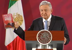 El presidente López Obrador presentó su nuevo libro. Foto: Excelsior 