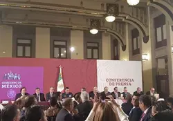 Distintos empresarios cenarán con el presidente López Obrador.  Foto: Twitter @beltrandelrio