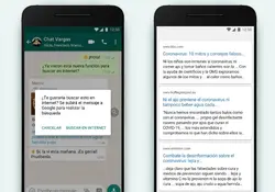 La app de WhatsApp tiene una nueva función para evitar la difusión de información falsa. Foto: Europa Press