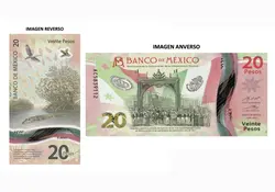 Alejandro Díaz De León, gobernador del Banco de México (Banxico), presentó el nuevo billete de 20 pesos, el cual, pertenece a la nueva familia de Billetes G. Foto: *Banxico.