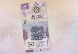 El Banco de México (Banxico) presentó el nuevo billete de $50 con las imágenes de el ajolote y el emblema de la fundación de México-Tenochtitlán, perteneciente a la nueva familia de billetes G. Foto: *Banxico
