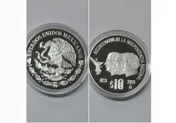 En 2021 Banco de México acuñó tres monedas conmemorativas de 10 pesos de plata y ahora se venden en precios desde 8 mil y hasta 225 mil pesos. Foto: *Mercado Libre.