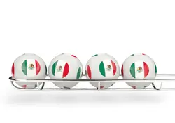 Bandera de México en bolas de lotería