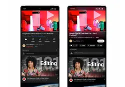 Dos celulares comparan los cambios de Youtube