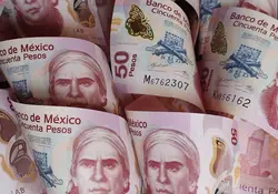 Varios billetes de 50 pesos mexicanos 
