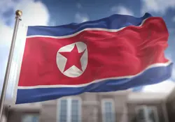 Bandera de Corea del Norte 