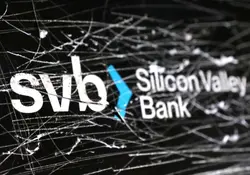 Logotipo destruido de Silicon Valley Bank 