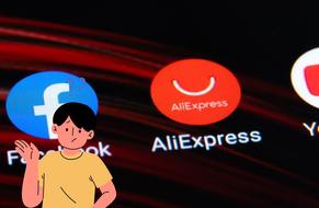 Pantalla de celular con aplicación de AliExpress