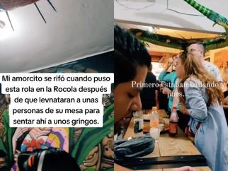 Mexicanos ponen 'Frijolero' y corren a extranjeros en pulquería de CDMX. Foto: @Oliviolette.