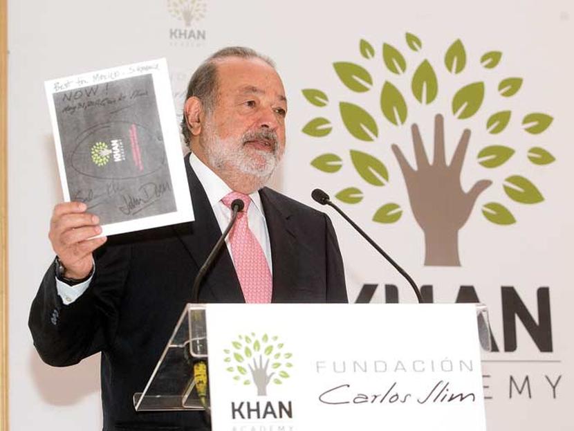 El presidente vitalicio de Grupo Carso, Carlos Slim, dijo que la baja calidad de la educación es mundial. Foto: David Hernández 