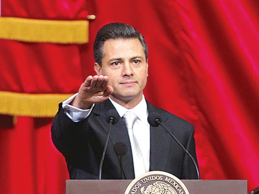 El presidente de México, Enrique Peña Nieto, en su toma de posesión. Foto: Archivo