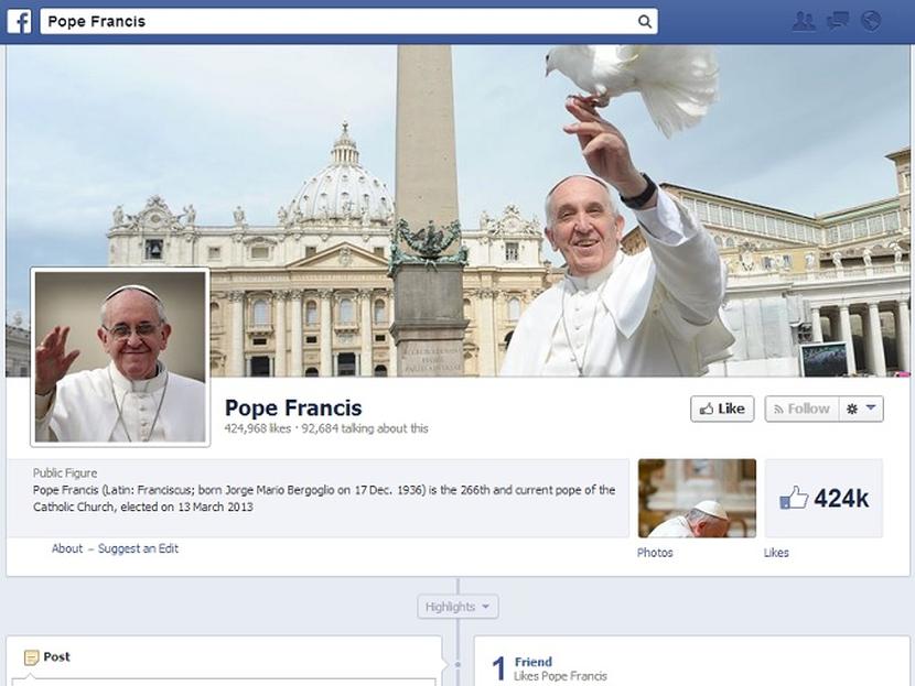 El tema del que más se hablo durante el año en la red social de Mark Zuckerberg fue la elección de Jorge Bergoglio como Papa en marzo. Foto: Especial