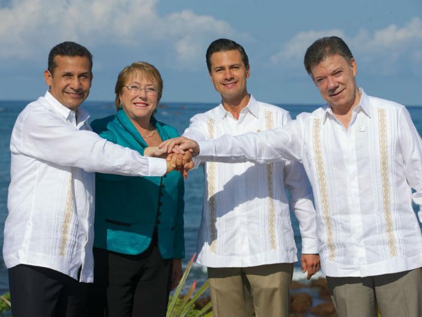 Los presidentes de México, Perú, Colombia y Chile ratificaron su compromiso, de fortalecer los diferentes esquemas de integración de América Latina. Foto: Presidencia