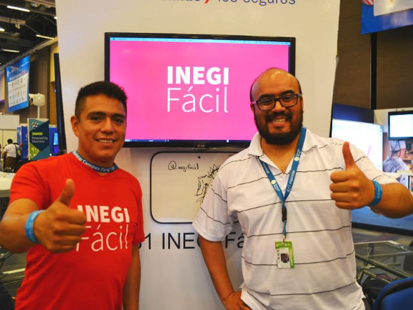 Dinero en Imagen tuvo la oportunidad de entrevistar en Campus Party México a Hugo Osorio y Boris Cuapio, creadores de INEGI fácil. Foto: Marco Gómez