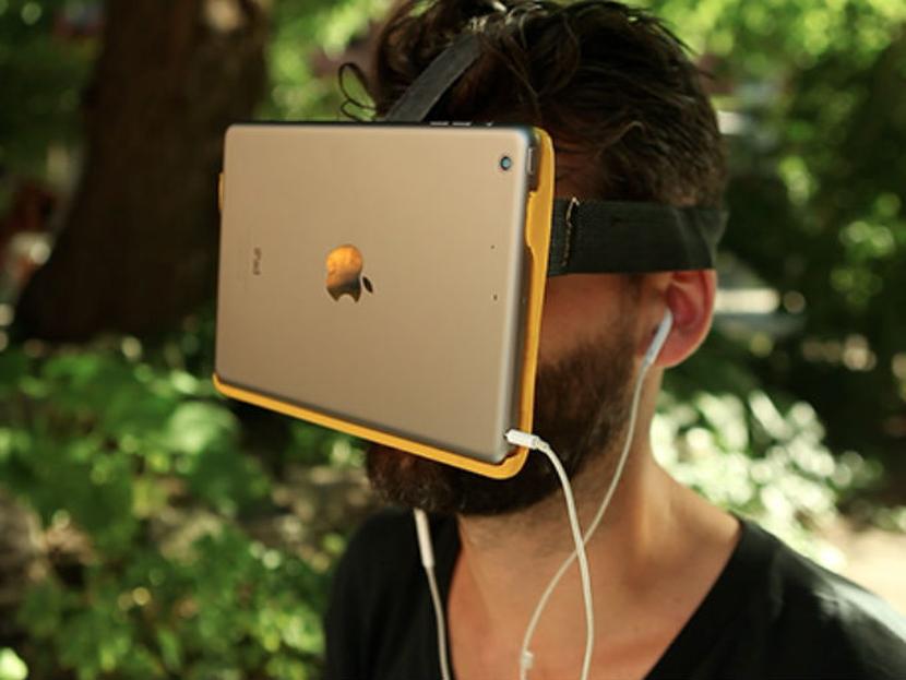 Un nuevo proyecto de Kickstarter planea convertir las iPad Mini y los iPhone6 Plus en un dispositivo de realidad virtual a bajo costo. Foto: AirVR.
