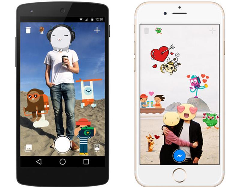 La aplicación, que ya está disponible a partir de hoy para Android, incluye imágenes de bolas de cristal navideñas. Foto: Facebook