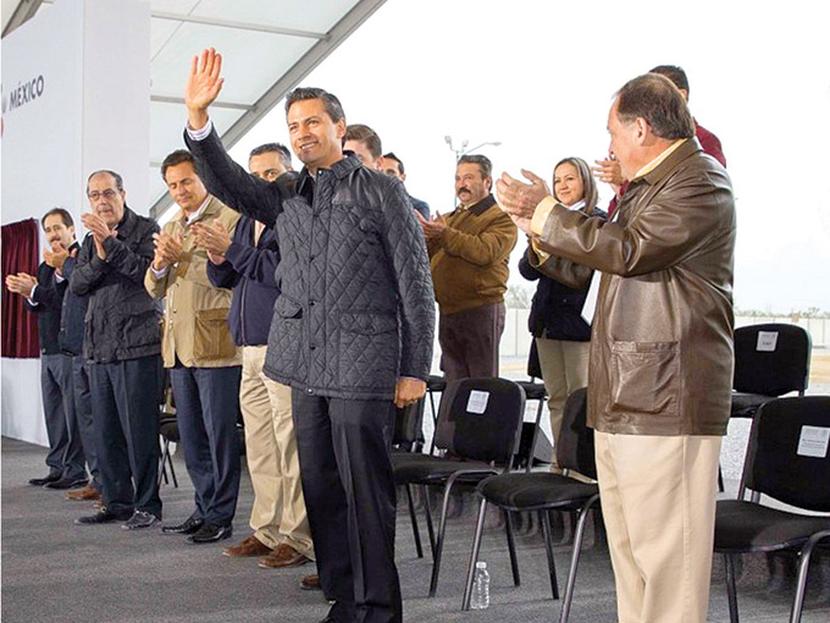 El presidente Enrique Peña Nieto en la inauguración de la primera fase del gasoducto Los Ramones. Foto: Especial